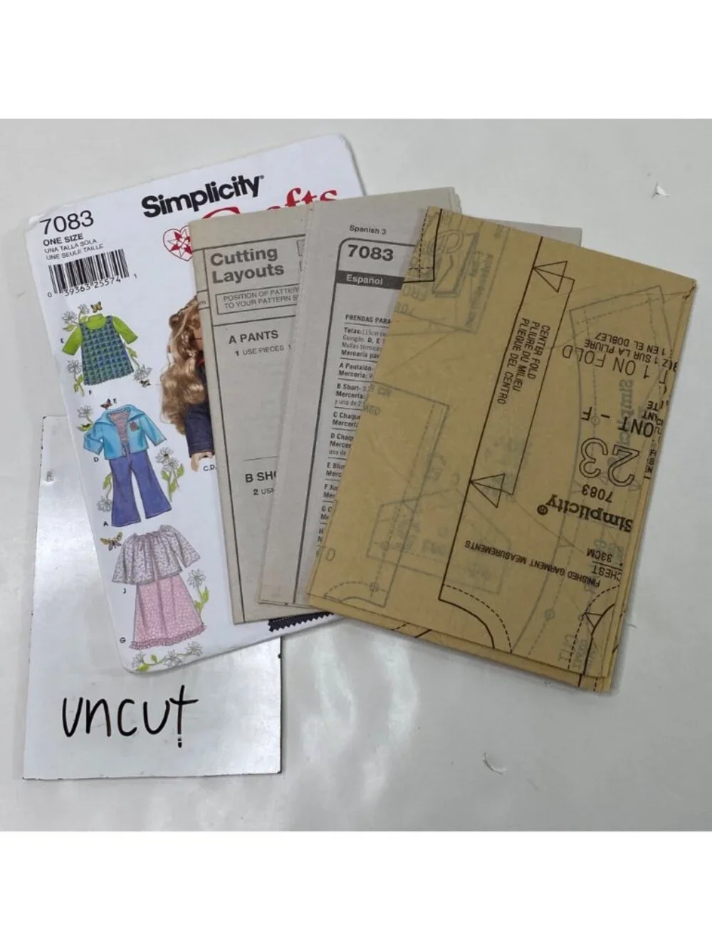 Simplicity Crafts 18 Inch Doll Sewing Pattern 7083 Uncut Jacket Pants Dress Top